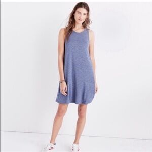 Madewell Dusty Blue Highpoint Sleeveless Tank Swing Dress